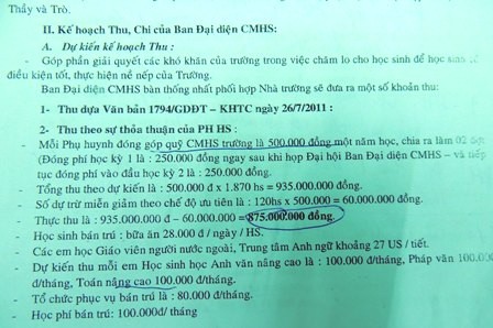 Họp phụ huynh chỉ bàn… chuyện tiền ảnh 2