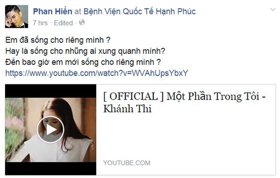 Phan Hiển vào viện chăm sóc cho Khánh Thi ảnh 2