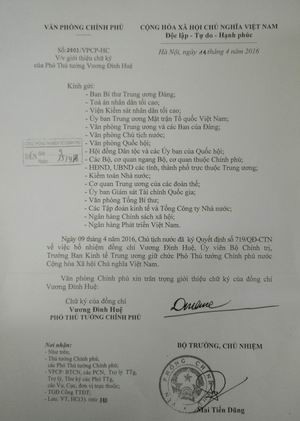 Giới thiệu chữ ký của Thủ tướng và 3 phó thủ tướng ảnh 3