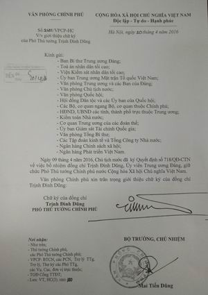 Giới thiệu chữ ký của Thủ tướng và 3 phó thủ tướng ảnh 4