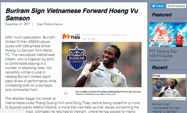 'Ông vua của V.League' gia nhập đội bóng Thái Lan ảnh 1
