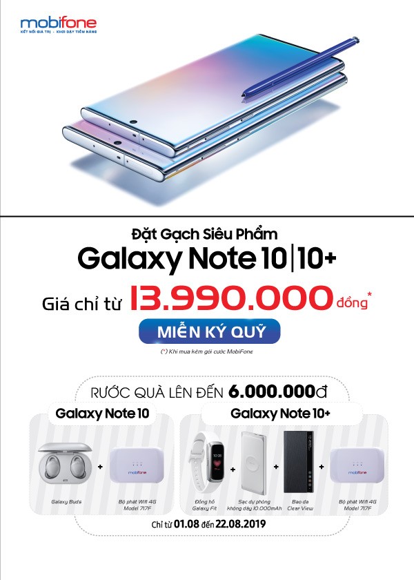 Quà tặng ‘siêu phẩm’ khi mua Samsung Galaxy Note10/Note10+ tại Mobifone ảnh 1