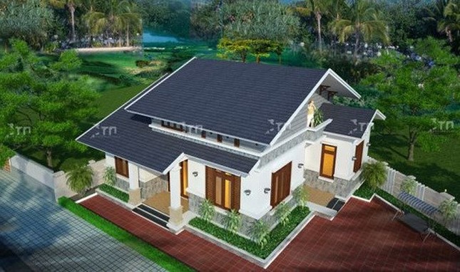 Vẻ đẹp gây sốt của các mẫu nhà cấp 4 giá rẻ kiểu mới có 4 phòng ngủ ảnh 1