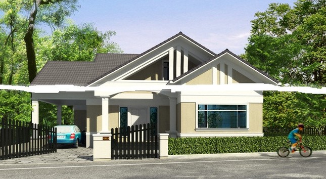 Vẻ đẹp gây sốt của các mẫu nhà cấp 4 giá rẻ kiểu mới có 4 phòng ngủ ảnh 6