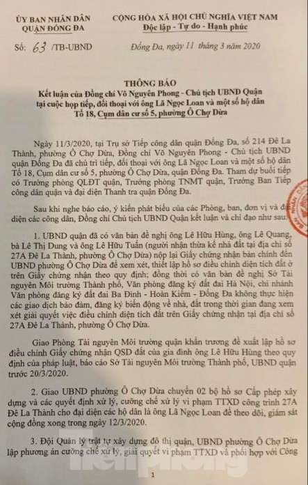 Vụ chết vẫn xác nhận đất đai ở Hà Nội: Thu hồi và phong toả ‘sổ đỏ’ cấp sai ảnh 1