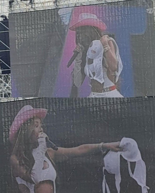 Đang biểu diễn, Nữ hoàng rap xứ Hàn bị khán giả ném áo ngực lên sân khấu - Ảnh 4.