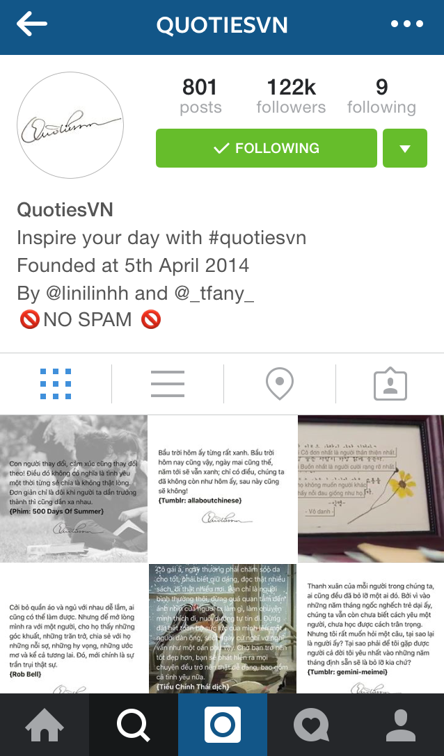 Follow 6 Instagramer sau, không lo thiếu quote “sống ảo” ảnh 1
