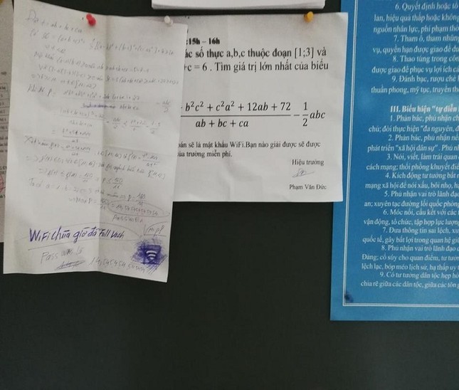 Thầy hiệu trưởng "vui tính": "Thách đố" học sinh bằng cách đặt pass wifi là đáp án bài toán ảnh 2