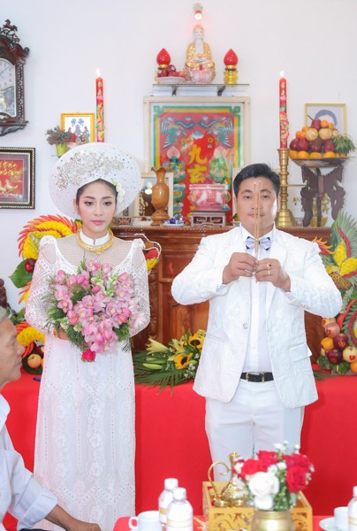 Hoa hậu Đại dương Đặng Thu Thảo chính thức lên xe hoa về nhà chồng ảnh 3