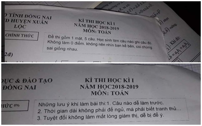 Ghi chú đề thi vừa hài hước vừa tâm lý của thầy giáo khiến dân mạng gật gù tán thưởng ảnh 1
