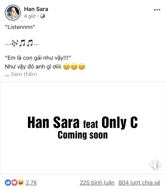 Chỉ vài câu hát trong phòng thu, Han Sara và Only C đã khiến fan "đứng ngồi không yên" ảnh 1