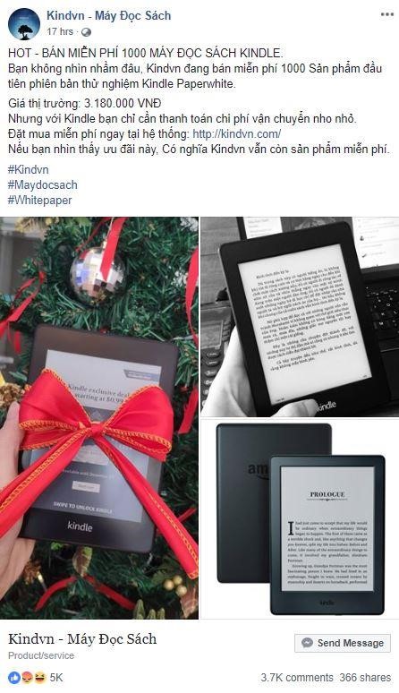 Hàng nghìn người bị lừa 95.000 đồng để nhận Kindle miễn phí ảnh 2