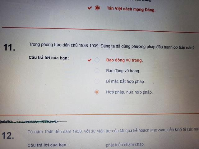 Nhiều câu trong đề ôn thi Sử vào lớp 10 của Sở GD&ĐT Hà Nội sai đáp án ảnh 1