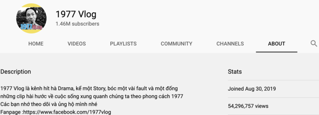 1977 Vlog mất hết toàn bộ video trên kênh: Có phải do vi phạm chính sách từ YouTube? ảnh 1