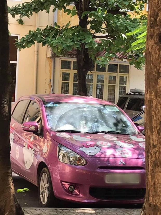 Giảng viên ĐH Khoa học Tự nhiên đi ô tô màu hồng, dán hình "Hello Kitty" khiến sinh viên phát cuồng ảnh 1