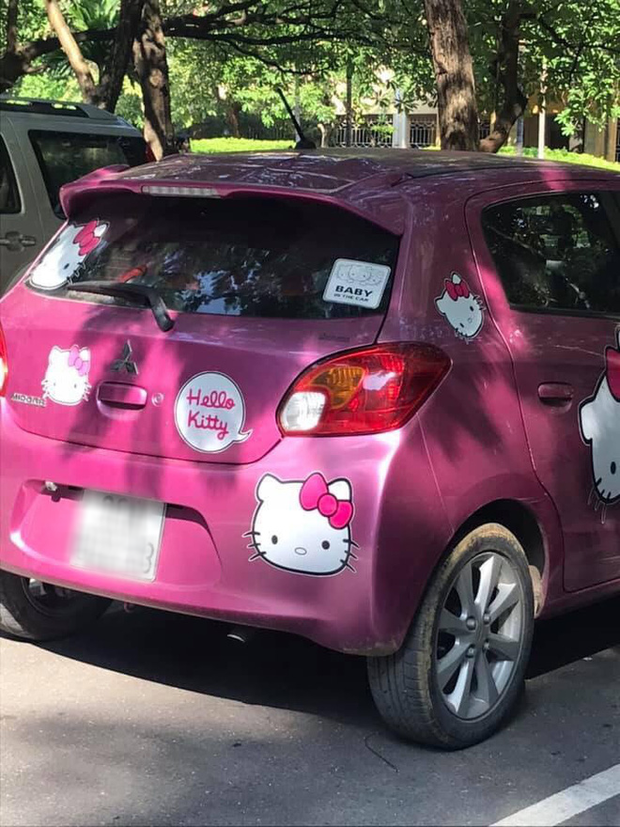 Giảng viên ĐH Khoa học Tự nhiên đi ô tô màu hồng, dán hình "Hello Kitty" khiến sinh viên phát cuồng ảnh 2