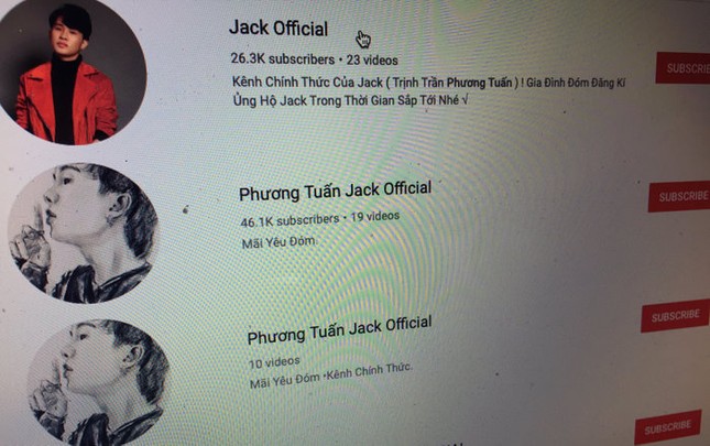 Nhiều kênh YouTube giả mạo Jack xuất hiện nhan nhản sau mâu thuẫn với K-ICM ảnh 1