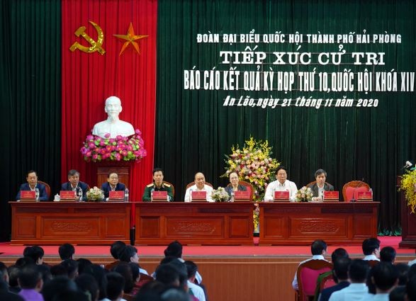 Hình ảnh Thủ tướng Nguyễn Xuân Phúc tiếp xúc cử tri TP. Hải Phòng - ảnh 3