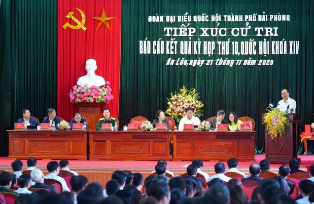 Hình ảnh Thủ tướng Nguyễn Xuân Phúc tiếp xúc cử tri TP. Hải Phòng - ảnh 4