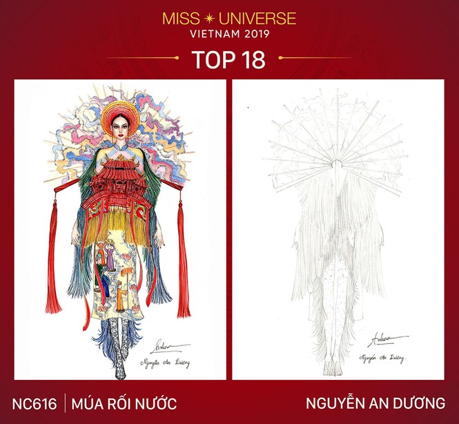 Thiết kế ‘Bàn thờ’ chính thức lọt top 18 trang phục dân tộc cho Hoàng Thuỳ - ảnh 3