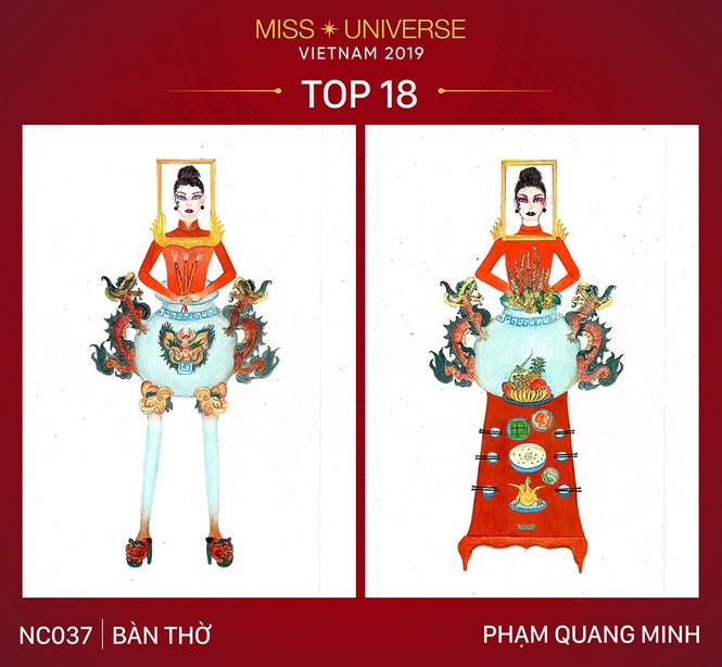 Thiết kế ‘Bàn thờ’ chính thức lọt top 18 trang phục dân tộc cho Hoàng Thuỳ - ảnh 6