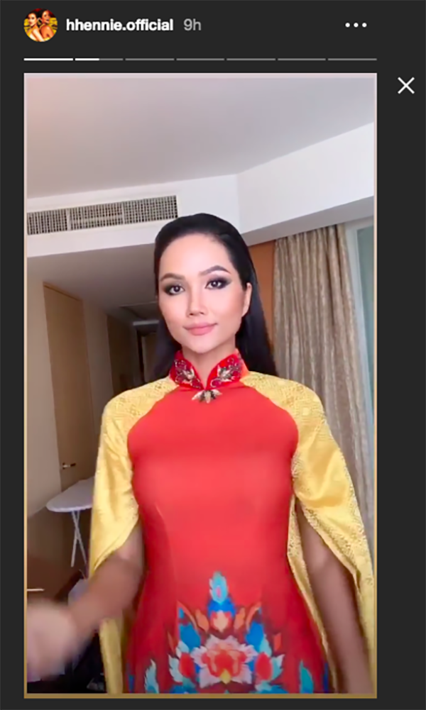 Hoàng Thuỳ lại khoe vòng 1 'bỏng mắt', H'Hen Niê tung tăng áo dài trên đất Thái - ảnh 2