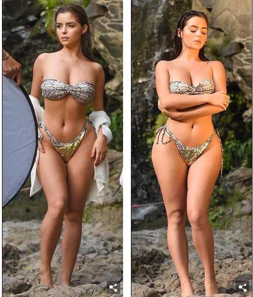 Loạt ảnh bikini 'nhức mắt' của nàng mẫu nội y được ví như Kim siêu vòng 3 - ảnh 2
