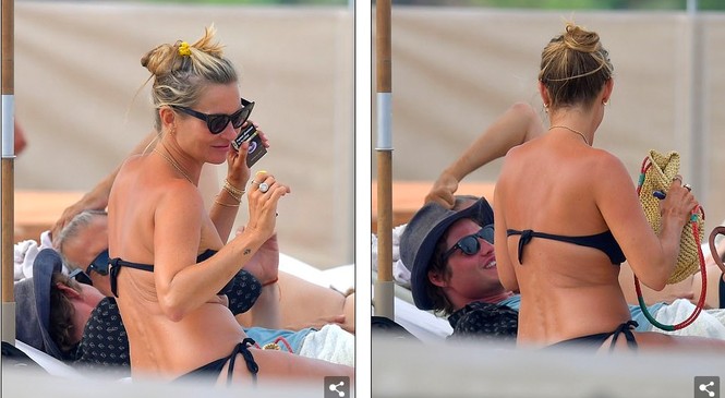 'Huyền thoại làng mốt' Kate Moss tự tin mặc bikini bé xíu ở tuổi 45 - ảnh 6