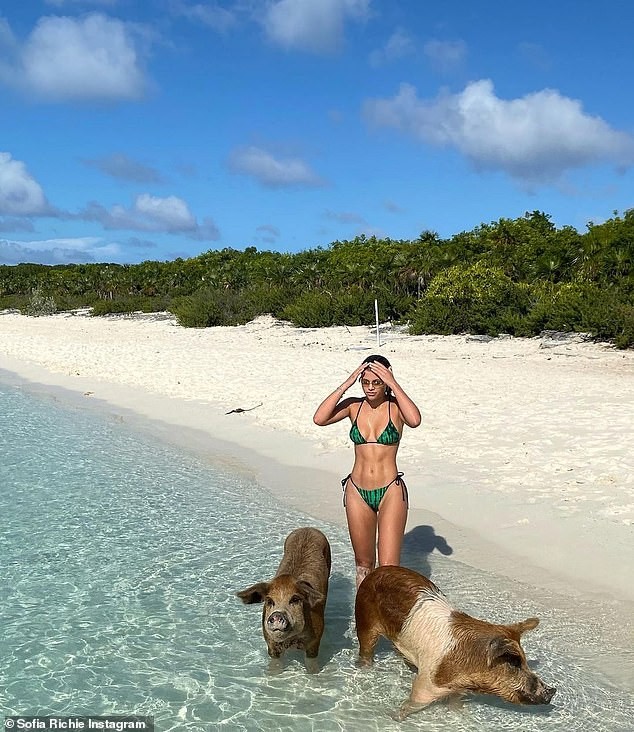 Sofia Richie mặc bikini khoe dáng cực nóng bỏng ở biển - ảnh 2
