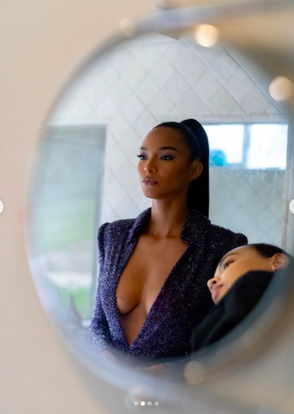 'Thiên thần' Lais Ribeiro khoe ngực đầy táo bạo tại giải Grammy Latin - ảnh 6