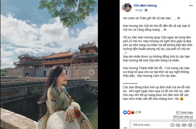 Cô gái khoe ngực trần ở Hội An tiếp tục bị ném đá vì hành động xin lỗi vô duyên - ảnh 1