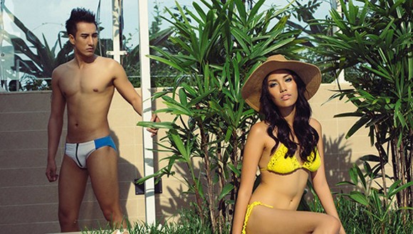 Siêu mẫu Lan Khuê nóng bỏng với bikini đan len - ảnh 5