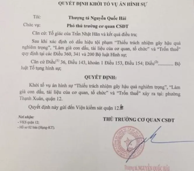 TP HCM: Bắt nữ cán bộ tiếp tay gây thất thoát hơn 6,6 tỉ đồng thuế đất - ảnh 1