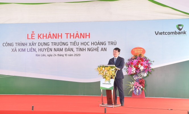 Vietcombank xây dựng trường cho học sinh trên quê hương Chủ tịch Hồ Chí Minh - ảnh 2