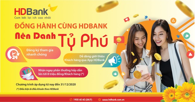 Cơ hội nhận quà thưởng lên đến 7,5 tỷ đồng khi đồng hành cùng HDBank - ảnh 1