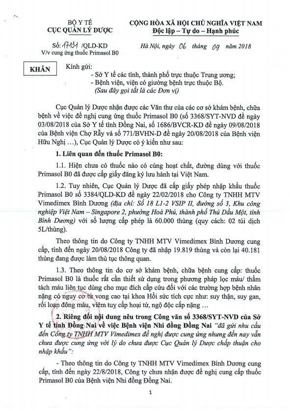 Khẩn cấp: Thiếu trầm trọng thuốc dùng cấp cứu các ca bệnh nặng - ảnh 1