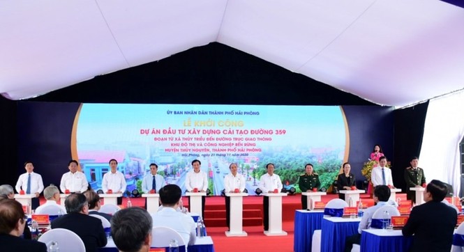 Thủ tướng dự lễ khởi công dự án giao thông nghìn tỷ ở Hải Phòng - ảnh 1