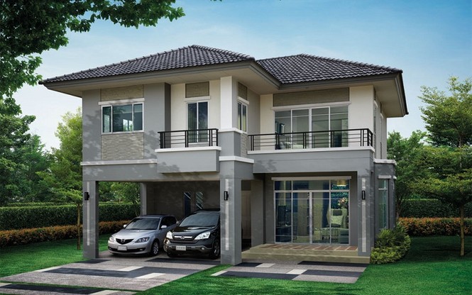 Những mẫu nhà 2 tầng mái thái kiểu mới đẹp ngẩn ngơ - ảnh 8