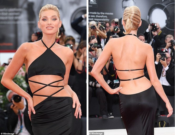 ‘Thiên thần’ Elsa Hosk không nội y trên thảm đỏ LHP Venice 2019 - ảnh 3