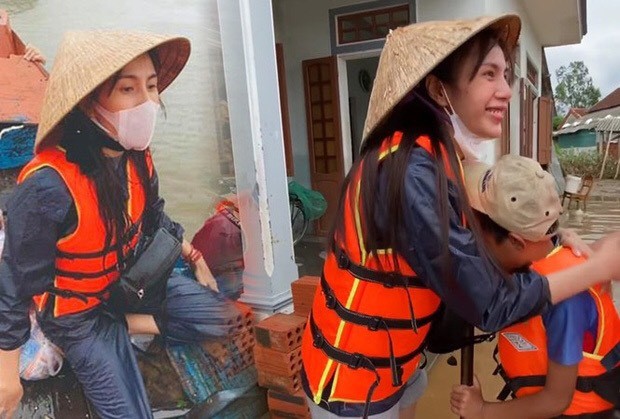 Sao Việt không ngại vào vùng lũ cứu trợ; Thanh Hương hài hước trong tạo hình mới - ảnh 1