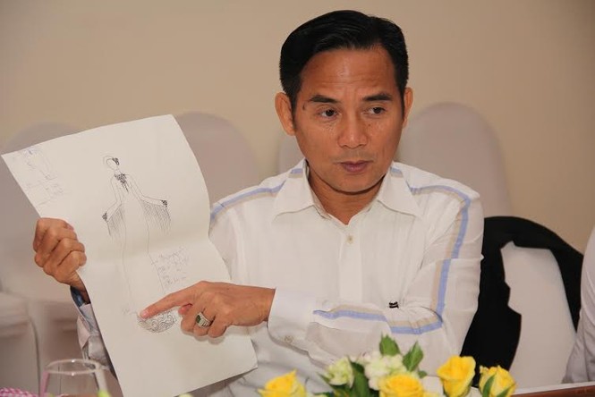 Áo dài cho Chung khảo phía Bắc – HHVN 2016 với ý tưởng Mặt trời - ảnh 1