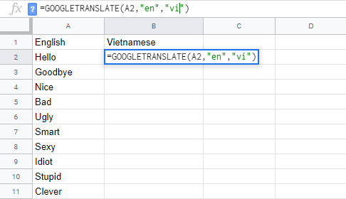 Mẹo cực chất để Google Translate dịch trực tiếp ngay trong Google Sheets - ảnh 2