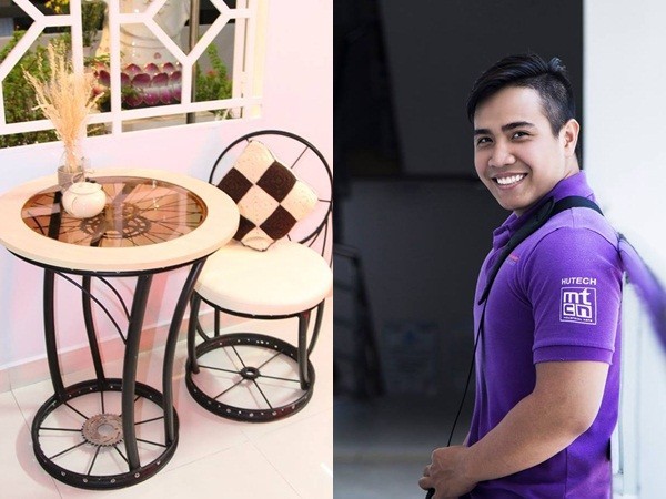 Đẹp không ngờ bàn ghế làm từ xe đạp cũ của 9X Sài thành - ảnh 3