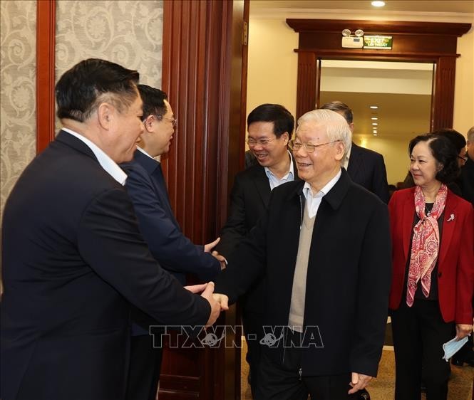 Tổng Bí thư, Chủ tịch nước chủ trì phiên họp đầu tiên của Bộ Chính trị, Ban Bí thư khóa XIII - ảnh 2