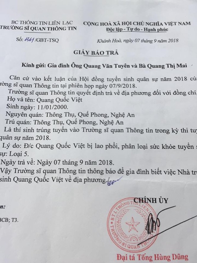 Nam sinh biên ải “khốn đốn” với kết quả không đồng nhất của bệnh viện - ảnh 2