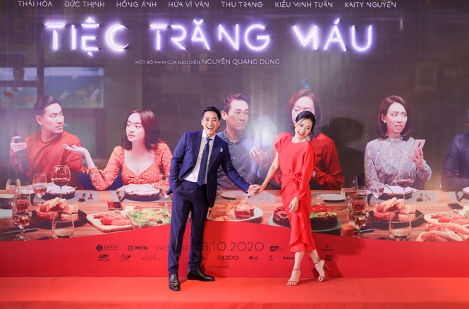 Kaity Nguyễn-Kiều Minh Tuấn và dàn sao ‘Tiệc trăng máu’ hội ngộ trên thảm đỏ - ảnh 2