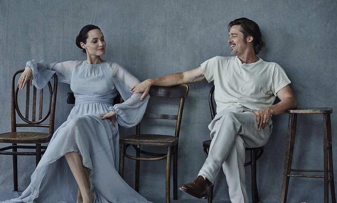 Fan “phát sốt” với bộ ảnh tình tứ của vợ chồng Brad Pitt - ảnh 1