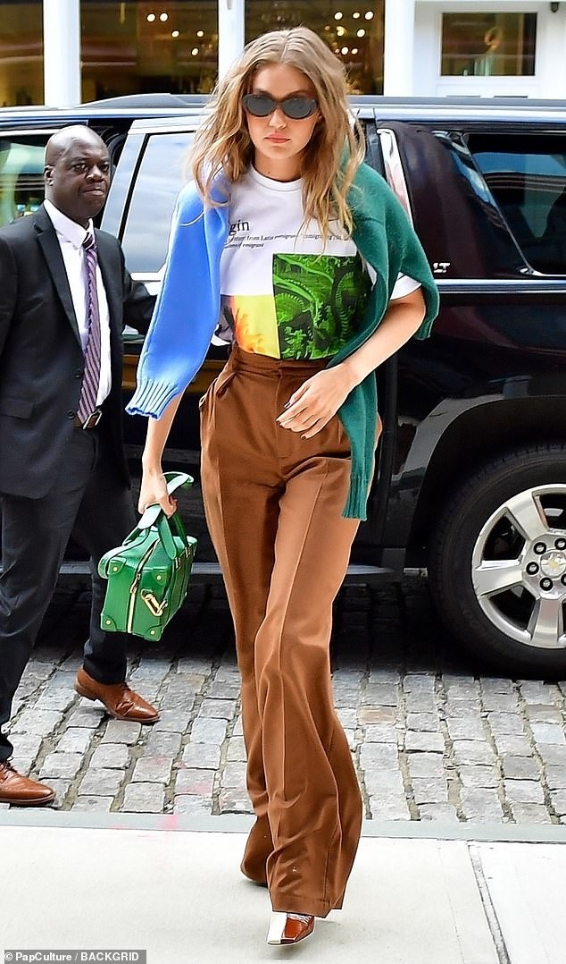 Bella Hadid nội y ren mỏng tang, chị gái Gigi Hadid mặc quần rách - ảnh 17