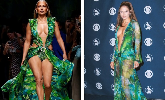 Jennifer Lopez nóng bỏng đến 'nghẹt thở' trên sàn diễn Versace - ảnh 1