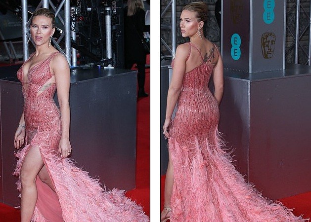 Scarlett Johansson đường cong tròn đầy trên thảm đỏ BAFTAs 2020 - ảnh 8
